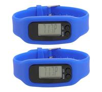 Abaodam 2Piezas Reloj Digital Podómetro Multifuncional para Hombres y Mujeres Contador de Calorías y Reloj Deportivo Azul Bajo Consumo de Batería y Automático