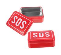 Abaodam 2piezas Sos De Metal Compacto Para Guardar Medicamentos Organizador De Emergencia Para Acampar Hacer Senderismo y Viajar Seguridad