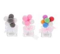 Abaodam 3 Botellas de Perfume para Coche Diseño de Globo de Confesión Frascos de Vidrio Recargables Colores y Difusores de Aceites Esenciales para Aromaterapia Ambiental y Decoración