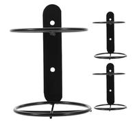 Abaodam 3 Botelleros de Vino de Pared Metálicos Negros, Soporte Colgante para Botellas, Estante Montado para Organización y Exhibición en Cocina y Hogar, Pack de 3 Unidades