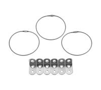 Abaodam 3 Juegos Anclajes de Metal para Muebles Antivuelco Infantil Correas de Seguridad para Estanterías Cómodas y Armarios Fijación Resistente y Fácil Instalación para Protección Hogar