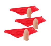 Abaodam 3 Juegos Pañuelo Mágico Compacto con Dedos Falsos para Ilusión Escénica de Cerca Accesorios Portátiles para Trucos de Festivales y Fiestas