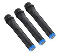 Abaodam 3 Micrófonos Falsos para Niños Negros, Juguetes De Micrófono para Cosplay y Fiestas Infantiles, Accesorios De Escenario Ligeros y Portátiles para Representaciones Teatrales