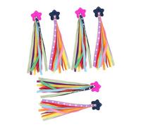 Abaodam 3 pares Cintas Decorativas para Manillar de Bicicleta Infantil Borlas de Colores con para Bicicletas y Patinetes Accesorios Divertidos para Niñas