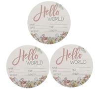 Abaodam 3 Piezas apoyo de la foto de los signos del nombre del bebé shower para recien nacido accesorios para fotos de recién nacidos signo de nombre de madera