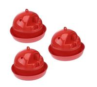 Abaodam 3 Piezas Bebedero Automático para Aves de Corral Taza Dispensadora de Agua para Pollos Pequeños Codornices y Suministro Agrícola Rojo