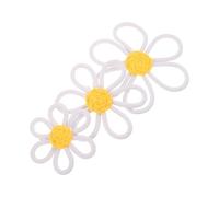 Abaodam 3 Piezas Boho Flower Wall Hanging Soft Cotton Yarn Art For Bedroom Nursery Girl Decor