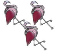 Abaodam 3 piezas Broche Flamingo Elegante con Esmalte y Accesorio Ligero para Mujer para Ropa Vintage y Complementos Aves