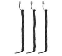 Abaodam 3 Piezas Cable Telefónico en Espiral para Teléfono Fijo Material Pvc y Cobre, Transmisión Estable y Diseño Antienredos para Uso en Teléfonos de Línea Fija