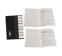 Abaodam 3 piezas Cuaderno de Pentagramas para Guitarra Principiantes Cuadernos de Composición Musical con Desprendibles Compacto para Uso Escolar y Práctica Artística