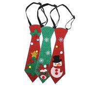 Abaodam 3 Piezas Decoración De Fiesta De Lazo Navideño De Fieltro Lazos Divertidos Corbata Navideña Corbatas De Navidad Papel Brillo Árbol De Navidad Suministros Para La Fiesta