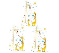Abaodam 3 Piezas Etiqueta de la pared de la medida de la altura de los niños regla de tabla de medir decoración de pared pegatinas pegatina de pared etiqueta del arte cuarto de los niños