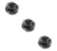 Abaodam 3 Piezas Micrófono De Solapa Parabrisas De Micrófono Filtro Pop De Manguito Parabrisas Del Micrófono Parabrisas Peludo Orejeras Peludas Con Pantalla De Viento Lana Sintética