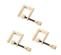 Abaodam 3 Piezas Pinza Cuadrada De Latón Para Violín Abrazaderas De Barra De Bajo De Violín Suministro De Accesorios Para Partes De Música Metal Abrazadera De Poste