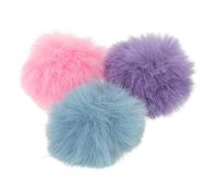 Abaodam 3 piezas Protector Antiviento Peludo para Micrófono de Cubre Micrófono Clip Grabación y Entrevistas Colores Azul y Rosa