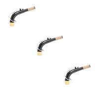 Abaodam 3 Piezas Saxofón Cuello Doblado Saxofón Metal Sax Curva Cuello Piezas De Saxofón Saxofón Curva Cuello Accesorios Para Saxofón Cuello De Saxofón Alto Latón Niquelado