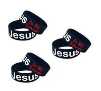 Abaodam 3 Series Pulsera Brazalete Decoración De Muñequera Cadena De Muñeca Bangle Muñequera Unisex Gel De Sílice Negro 2 Piezas X 3