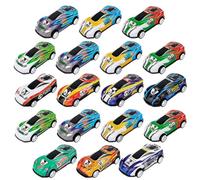 Abaodam 30 Coches de Juguete de Aleación Miniatura Tirando hacia Atrás, Vehículos Inerciales Pequeños Resistentes, Set de 30 Piezas para Juegos y Colecciones