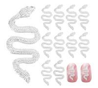 Abaodam 30 Piezas de Adornos para Uñas Gemas de Imitación en Aleación Plata para Decoración Elegante y Combinaciones a Juego en Manicura de Graduación