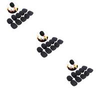Abaodam 30 Piezas De Cubiertas De Micrófono Almohadillas De Repuesto Cubierta De Parabrisas Transpirable Para Mayor Comodidad Y Claridad Color Negro Compatible Con Micrófonos De Diadema.