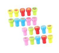 Abaodam 30 Piezas sello infantil niños surtidos mano fruta tinta de niño juguete sellos estampadores de animales estampadores de dibujos animados lindo morir animar estampilla el plastico