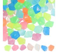Abaodam 300 piezas Guijarros Luminosos para Decoración de y Piedras Brillantes de Caucho Reciclado para Macetas y Caminos Decorativos