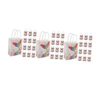 Abaodam 36piezas Bolsas De Sirena De Papel Para Fiestas Pack Para Bodas Cumpleaños y Celebraciones Diseño Doble Asas Para Dulces y Souvenirs