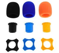 Abaodam 3juegos Fundas De Micrófono Antideslizantes De Goma Diseño Elegante Protección Contra Caídas y Rodaduras Compatible Micrófonos Inalámbricos Ktv y Profesional