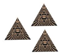 Abaodam 3piezas Arte De Pared De Fase Lunar De Madera Para Decoración De Salas De Yoga y Hogar Adorno Colgante Bohemio De Estilo Gótico Decoración Mística Para Espacios De