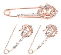 Abaodam 3piezas Broche de Tiara para Mujer Broches con Gemas de Imitación Accesorio de Ropa para Cárdigan Chal Camisa para Eventos de Moda y Fiestas