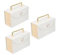 Abaodam 3piezas Caja Magnética De Almacenamiento Para De Boda Diseño Vintage Francés Para Presentaciones De Cumpleaños y San Valentín Con Asas De Perlas Reutilizable y Duradera