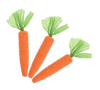 Abaodam 3piezas Juguetes Masticables para Conejos Hámsters y Cobayas De Zanahoria y Mazorca De Maíz Juguetes para Morder Dientes para Jaulas De Conejos y Hámsters