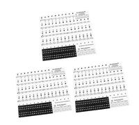 Abaodam 3piezas Pegatinas Para Teclas De Piano Electrónico De Claves Etiquetas Transparentes Reutilizables Para Principiantes Material Duradero y Fácil De Usar