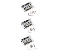 Abaodam 3piezas Puente Cuerdas De Estilo Vintage Con Tornillos y Llave Puente De Guitarra De Metal Plateado Para Jazz y Guitarras Eléctricas
