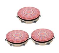 Abaodam 3piezas Tambor De Mano De Madera Para Percusión Instrumento Musical De Usar Para y Iglesias y