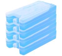 Abaodam 4 Cajas de Hielo Reutilizables de 400 Ml para Aire Acondicionado Portátil, Paquetes de Congelación Compactos sin Agua, Caja de Refrigeración para Loncheras y Camping al