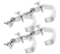 Abaodam 4 Ganchos de Aluminio para Luces de Escenario, Abrazadera Plateada, Ajuste 30-52 MM, Resistente para Armaduras de Iluminación