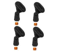 Abaodam 4 Juegos Clips para Micrófono con Soporte Ajustable Sujetadores Antideslizantes y Adaptadores de Tornillo para Grabaciones y Entrevistas al Aire