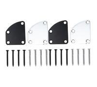 Abaodam 4 Juegos Tablero De Refuerzo De Guitarra Clavijero De Guitarra Junta De Mástil De Guitarra Tablero De Conexión Del Mástil De La Guitarra De Cuello Curvo Acero Inoxidable