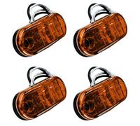 Abaodam 4 Luces LED de Posición Lateral para Camión y Remolque Color Amarillo 039 Piraña bajo Consumo Alta Luminosidad Resistentes y Compactas Uso Señalización y Seguridad Vial