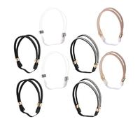 Abaodam 4 Pares de Correas Elásticas Desmontables para Tacones Altos con Gemas de Imitación Ajustables para Zapatos de Tacón Sandalias y Fiestas Correa Anticaída del Talón en Negro