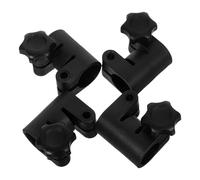 Abaodam 4 Piezas Abrazadera para Soporte de Iluminación, Adaptador de Montaje para Anillo de Luz, Plástico, Negro, para Anillos de Luz y Reflectores, Fotografía de Estudio y Exterior