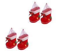 Abaodam 4 Piezas Adorno Colgante Del Árbol De Navidad Botas De Navidad Bolsa De Dulces Bolsas De y Golosinas Sostenedor Del De Santa Adorno De Zapato Mini