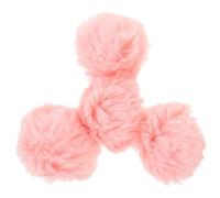 Abaodam 4 piezas Broche de Imitación Piel de Conejo Rosa Desmontables para Decoración de Sombreros Ropa y Manualidades DIY