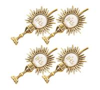 Abaodam 4 Piezas Broche religioso solapa de solapa religiosa Pin de Holy Chalice Pin de mochila de bufanda de sombrero broche de bufanda católica Aleación de zinc Golden