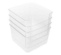 Abaodam 4 Piezas Caja Baño para Pequeños Animales Bandeja de Baño Transparente para Hámsters Contenedor Cuadrado para Arena y Excavación para Ratones Lirones y Mascotas Pequeñas