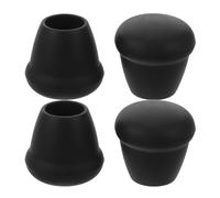 Abaodam 4 Piezas Cubiertas de Silicona para Patas de Muebles y Sillas, Protectores Antideslizantes para Suelos de Madera y Baldosas, Funda Negra para Reducción de Ruido y Protección