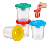 Abaodam 4 Piezas Cubo para Lavar Pinceles Giratorio, Ligero y Compacto, Adecuado para Manualidades y Clases de Arte Material Abs Seguro Color Aleatorio