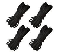 Abaodam 4 Piezas Cuerda de Nylon Trenzada Rebabas para Red de Saltar Negra, Resistente al Estiramiento Adecuada para Uso al Aire Libre en Marcos y Agujeros de Red