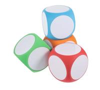 Abaodam 4 Piezas Dados de Espuma Redondeados para Borrables y Personalizables Dados para Fiestas y Actividades Educativas Diseño Seguro y Duradero